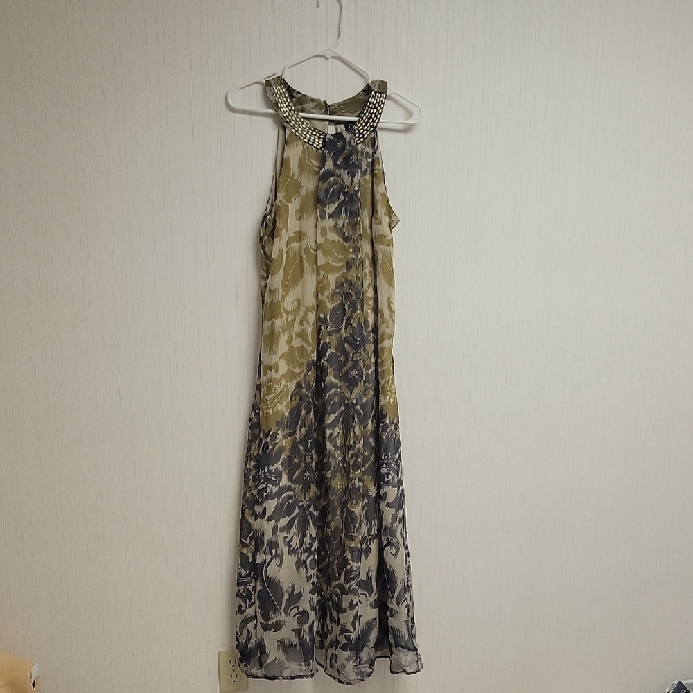 Cassee's Sleeveless Floral maxi Dress Medium Sheer New fairy whimsigoth summer